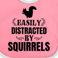 thumbnail image 4 of Inktastic Easily Distracted by Squirrels Boys or Girls Baby Bib, 4 of 4
