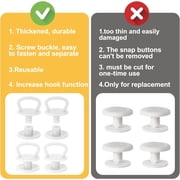 4Pcs Reuseable Replacement Buttons for Bogg Bag Strap, Rivets Compatible with Bogg Bag Handles Add Hook Function