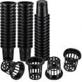 thumbnail image 1 of 100 Pack 1.77 Inch Net Cups Slotted Mesh Wide Lip Filter Plant Net Pot Bucket Basket for Hydroponics Aquaponics Orchids, 1 of 5