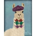 thumbnail image 2 of Fab Funky 15x18 Gold Ornate Wood Framed with Double Matting Museum Art Print Titled - Llama Dapper, 2 of 4