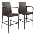 thumbnail image 4 of UBesGoo 2-Piece Rattan Bar Stool Dining High Counter Portable Chair Patio Furniture, 4 of 12