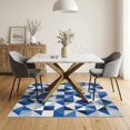 thumbnail image 3 of ODIKA 5'x7' Ultra-Soft Area Rug, Geometric Abstract Mosaic With Interlocking Triangles And Accents None Washable, Bare feet friendly, Silk-Touch for Bedroom Home office, 3 of 7