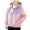 Pink, variant on Lmnyox Kid's Coats Color Blocked Zip Up Long Sleeve Workout Hoodies Casual Sports Jackets with Pockets