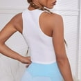 thumbnail image 7 of Elvqul Tank Tops for Women White Sports Workout Pullover Sleeveless Under $10 Basic Crew Neck Solid Tops, 7 of 7