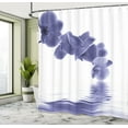 thumbnail image 4 of Ambesonne Floral Shower Curtain, Orchid Composition Garden, 69"Wx75"L, Dark Ceil, 4 of 4