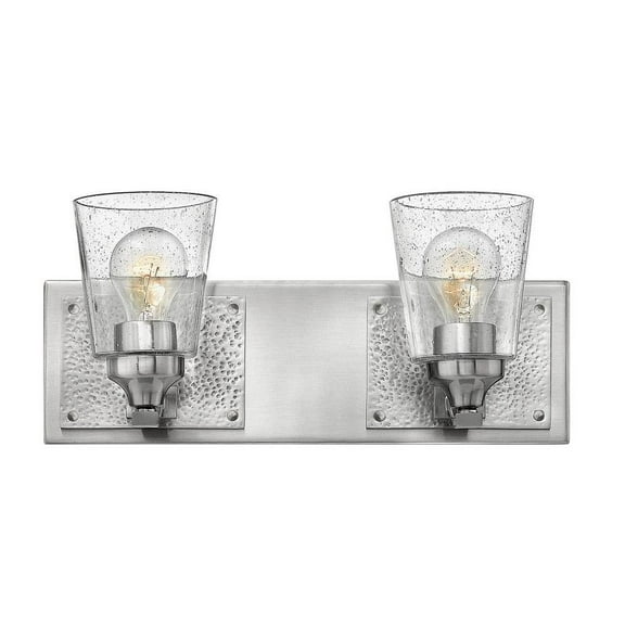 2 Light Bathroom Vanity in Rustic-Industrial Style 16.25 inches Wide By 7.8 inches High-Brushed Nickel Finish Bailey Street Home 81-Bel-3086637