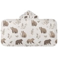 thumbnail image 5 of Yayeee Kids Hooded Towel with Hand Pockets Beach Soft Absorbent Bath Wrap 50 x 23.5 inch, Light Gray Bears, 5 of 5