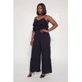 thumbnail image 2 of Women's Plus Size High Waisted Crepe Knit Tiered Palazzo Pants, 2 of 4