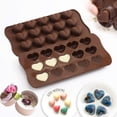 thumbnail image 3 of 4pcs 15 Cavity Heart Shaped Chocolate Mold Silicone Candy Candy Mold, 3 of 5