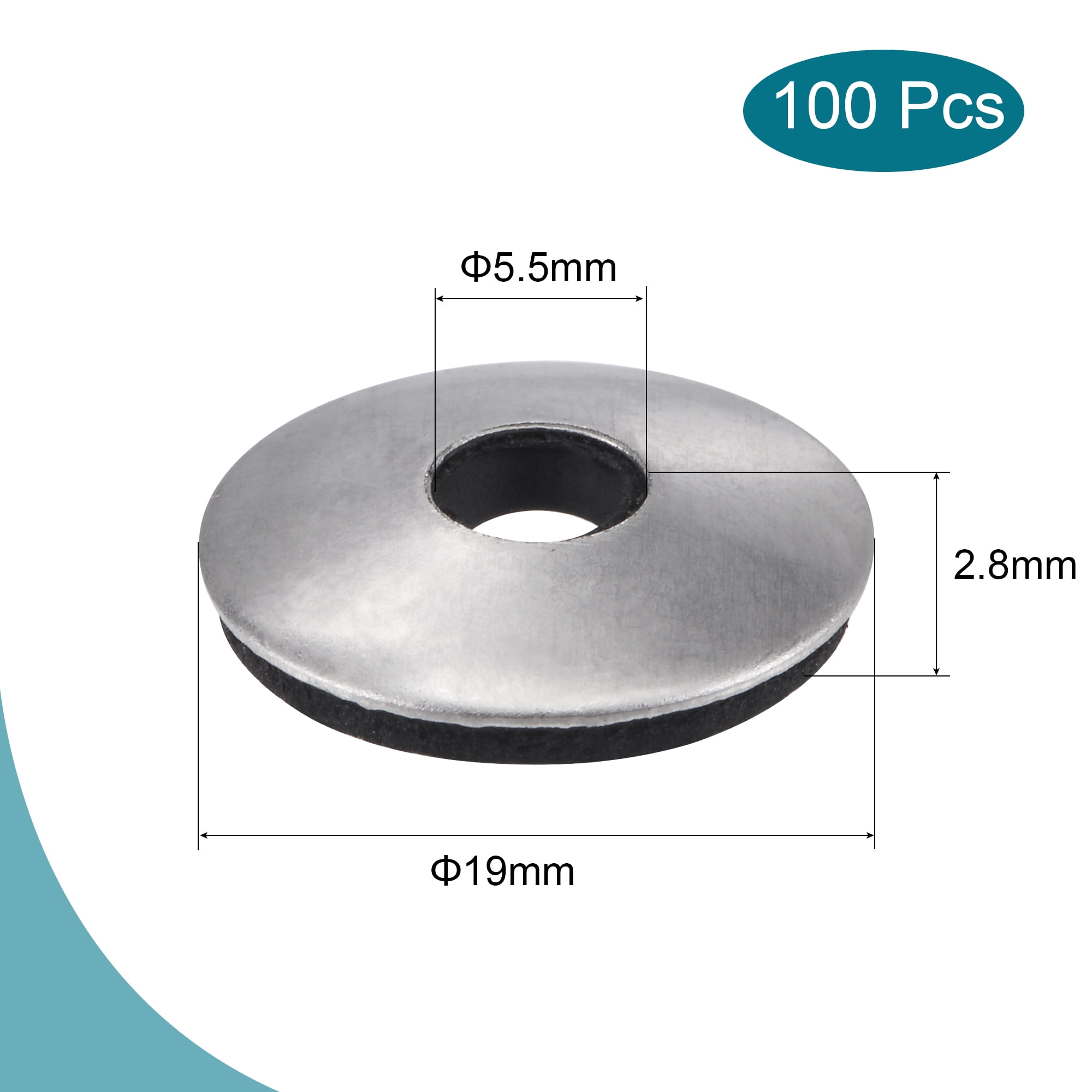 Unique Bargains Bonded Sealing Washer EPDM Rubber Screw Gasket 0.75" x 0.22" x 0.11"
