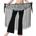 thumbnail image 4 of Qulqfy Black Skirts for Women Sparkly Mini Sequin Mermaid Dance Fringe Fall Short Skirt Women's Skirts, 4 of 5