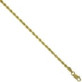 thumbnail image 3 of Solid Yellow 10K Gold Rope Chain Necklace 2.5 mm Diamond Cut 30 inch, 3 of 3