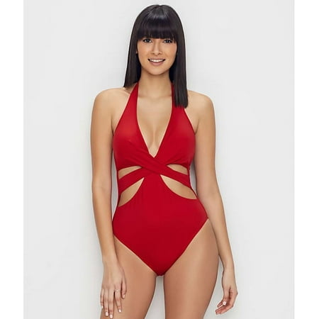 KENNETH COLE Red Core Power Smoothing One-Piece Swimsuit, US Large, UK 12, NWOT