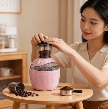 DIY Mini Ice Cream Maker, One-Touch Dessert Maker, Single Serving of Gelato, Frozen Yogurt, Compact Electric Makers for Kitchen, Family Treats (Pink)(Q)