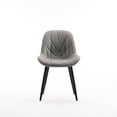 thumbnail image 3 of YOUNIKE Dining Chairs Set of 2, Faux Leather Upholstered Kitchen Chairs, Armless Side Chairs with Ergonomic Backrest, Mid Century Modern Dining Chairs,Gray, 3 of 14