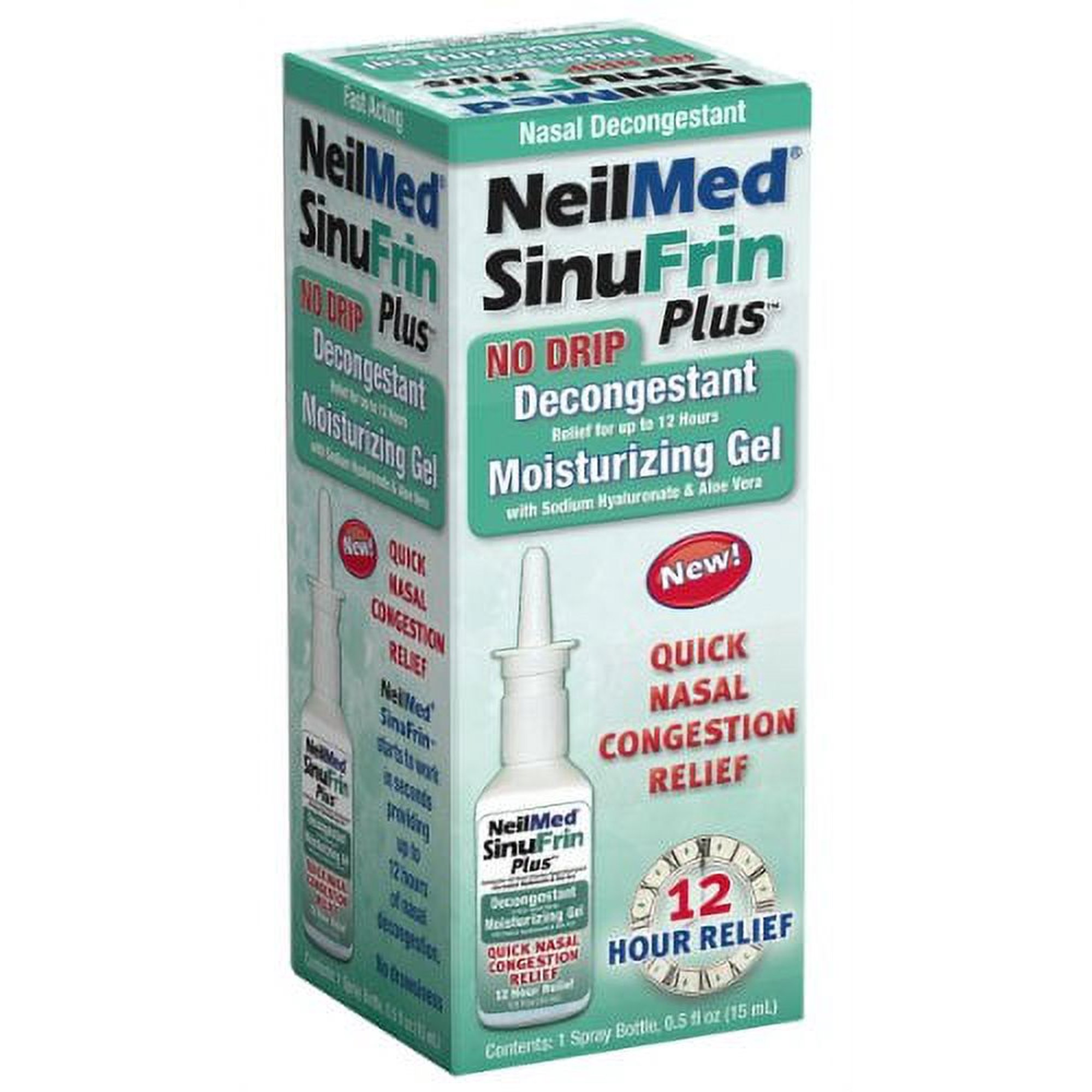 Neilmed Sinufrin Plus Decongestant Moisturizing Gel, .5 Fluid Ounce Each