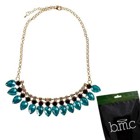 BMC Multicolor Rhinestone Bib Collar Fashion Party Necklace Collection-STYLE 1