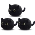 thumbnail image 1 of Black Cat Plush Toys, Adorable Cat Stuffed Animal Plush For Kids, 3 Pack, 1 of 5