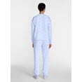 thumbnail image 4 of Joyspun Women's Fleece Crewneck Top and Jogger Pajama Set, 2-Piece, Relaxed Fit, Baby Blue, Size S, 4 of 5