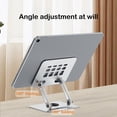 thumbnail image 4 of Binmer Support de Tablette en Alliage d'Aluminium, Réglable de Façon Flexible, Roulements d'Amortissement Robustes en Métal, Rotation Tout Autour, Port de Chargement Réservé pour Appareils de Moins de 13 Pouces, 4 of 6