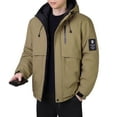 thumbnail image 2 of Donemore Men's Winter Warm Thickened Hooded Cotton Coat Loose Fit Windbreaker Jacket Casual Polyester Pockets Cold Weather, 2 of 5