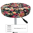 thumbnail image 2 of Kdxio Many Kind Of Flowers Print Stool Covers Round,Stretch Round Bar Stool Covers Washable Bar Stool Cushion Slipcover for 12-15 Inch Chair, 2 of 5