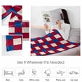 thumbnail image 4 of Fleece Blanket Independence Day Blue Red Buffalo Plaid Blankets, Soft Cozy Warm Flannel Throw Blanket, Retro Linen Blanket for Bed Couch Sofa,40x50In, 4 of 9