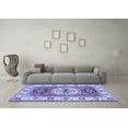 thumbnail image 3 of Ahgly Company Indoor Square Persian Blue Traditional Area Rugs, 3' Square, 3 of 4