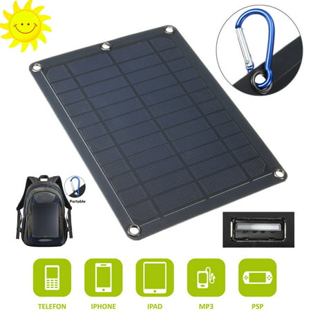 5W Mini Portable Triple USB Ports Grid Battery Charger monocrystalline Solar Panel DIY Power Module Battery Charger , DIY Solar Panel for Smartphones, Laptops,Tablets GPS Camping (Best Portable Solar Charger For Laptops)