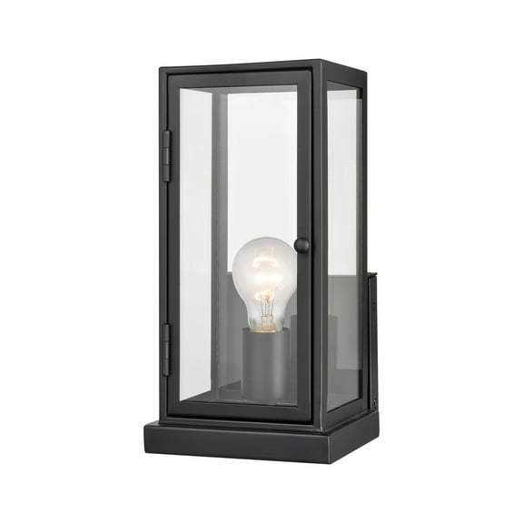 Elk Home 6-Inch Wide Outdoor Foundation Wall Sconce, Matte Black