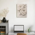 thumbnail image 5 of White Flower Texture Canvas Wall Art – Abstract Floral Canvas Painting, Printed White Flower Artwork, Black and White Modern Floral Wall Decor, 5 of 7