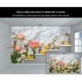 thumbnail image 5 of Color Tulips Custom Wallpaper Abstract White Marble Wall Murals Living Room Bedroom Background Modern Floral Art 3D Wall Mural Home Decor 110"W x 79"H (Not Peel and Stick), 5 of 6