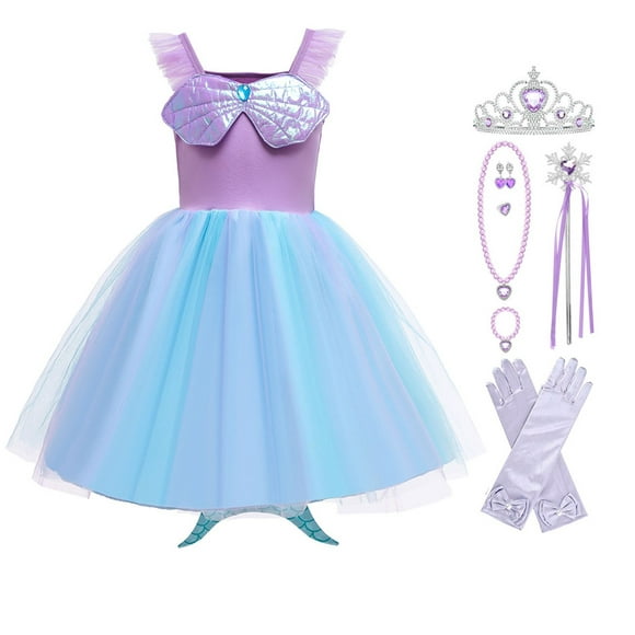 Little Girl's Mermaid Costume – Birthday Parties, Halloween or Dress-Up