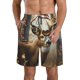 thumbnail image 1 of Balery American Wildlife Deer Forest Traje de Baño Estilo Hawaiano para Hombre, Shorts de Secado Rápido con Bolsillos-Medium, 1 of 6