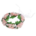 thumbnail image 2 of Blantye Corona de Flores Artificiales Corona Guirnalda Diadema niña Accesorios para el Cabello Sombreros para Suministros de Boda(Rosado), 2 of 14