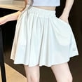 thumbnail image 2 of Tranfacy 5-16 Years Girls Solid Skort with Pockets Mid Length Summer Wear, 2 of 5