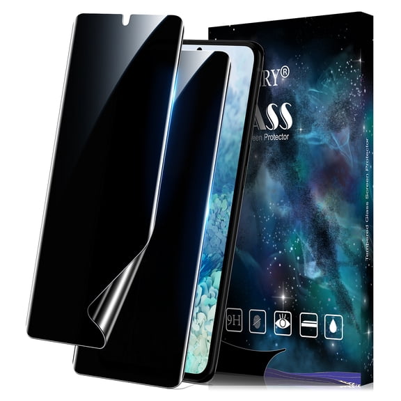 [2 Pack] Cnarery Samsung Galaxy S20 Privacy Screen Protector Flexible TPU, Fingerprint Unlock, Scratch Resistant, Easy Installation, Case Friendly, Bubble Free