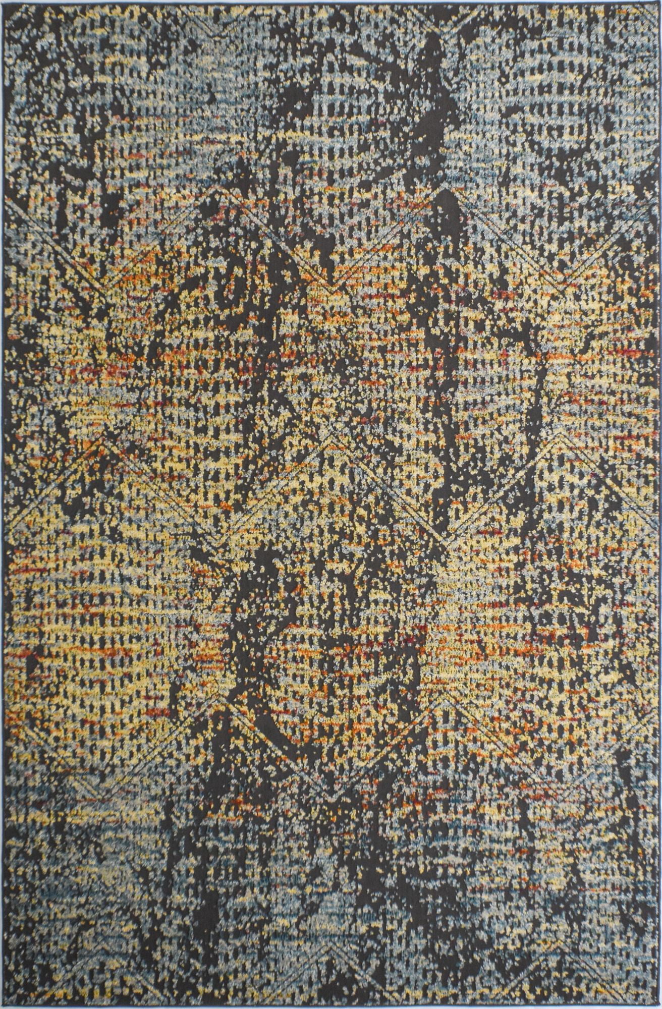 Rugs America Sela JR40A Mustang Transitional Vintage Blue Area Rug, 2'2"x8'