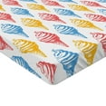 thumbnail image 2 of Ambesonne Retro Fitted Sheet, Ice Cream Cones 50s Time, Full Size, Multicolor, 2 of 3