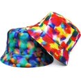 thumbnail image 2 of CoCopeaunts Graffiti Bob Cap Hip Hop Bucket Hat Foldable Double-Sided Fishing Hat Tie Dye Gorros Men Women Beach Sun Fisherman Hat, 2 of 8