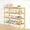 Natural, variant on decorUhome 3 Tier Bamboo Shoe Rack , Shoe Shelf for Closet, Shoe Storage Organizer for Entryway, Natural, 26.7" x 11" x 18.3"