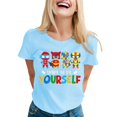 thumbnail image 2 of JAKANYQ T-Shirts pour Femmes Sensibilisation T-shirt Confortable, 2 of 6