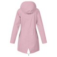 thumbnail image 2 of Veste de Voyage Coupe-Vent Doublée Imperméable à Capuche Long Imperméable Femme 2024! Jaune 3XL, 2 of 4