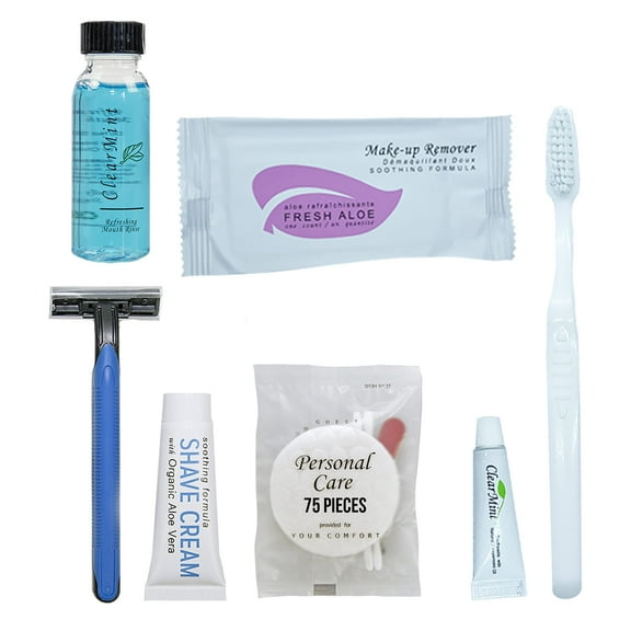 Terra Pure Personal Care Bulk Travel Size Toiletries, 1-Shoppe All-In-Kit Hotel Amenities, 75 Pcs