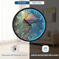 thumbnail image 5 of Voice Activated Clock with Glow Light 12 Inch Large Silent Wall Clock Battery Operated for Home Decor Whimsical Mushroom House, 5 of 8