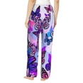 thumbnail image 3 of Goofa Flying Butterflies Printed Soft Pajama Pants for Women, Wide Leg Comfy Casual Lounge Yoga Pants-X-Large, 3 of 9