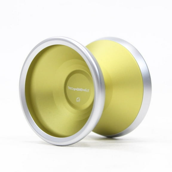 C3yoyodesign Progressiver Yo-Yo - Bi-Metal - High Performance YoYo (Yellow with Sandblasted Silver Ring)