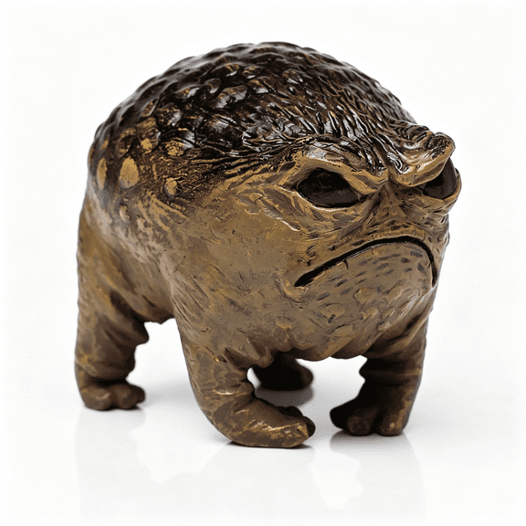 DESIGNICE Weird Queer Grumpy Frog Statue Ugly Angry Outdoor Garden Yard Decor Statue Fun Novelty Home Office Decor Sculpture Unique Gift