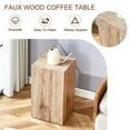 thumbnail image 5 of Homycasa Rustic Solid Wood Coffee Table with Cube Design-Natural, 5 of 9