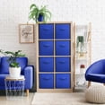 thumbnail image 2 of Sorbus 13 Inch Collapsible Fabric Storage Cubes, 8 Foldable Baskets for Organizing for Closet, Shelves, Clothes, Toys, Books, Royal Blue, 2 of 7